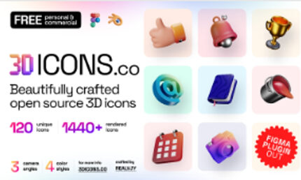 3dicons - Open source 3D icon library