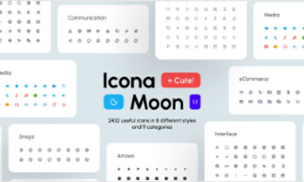 IconaMoon 1.1 | +2400 Icons, 8 Styles